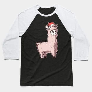 Christmas Llama Baseball T-Shirt